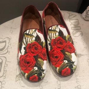 Dolce & Gabbana floral flats worn once 39